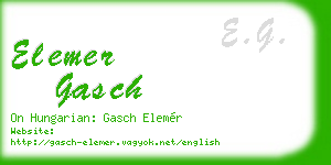 elemer gasch business card